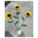 Metal Painted Yard Art - Flowers 38"