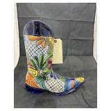 Decorative Talavera Boot