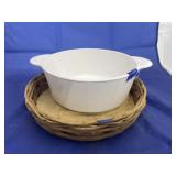 Pyrex Wooden Basket & Bowl