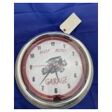 Hot Rod Garage Battery Wall Clock