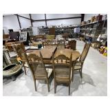 Dining Table 42"x65" w/Leaf 18" & 6 Chairs