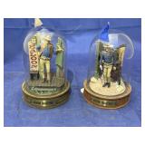 2 - John Wayne Figures in Glass Globes