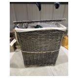 Wicker Hamper w/Table Linens