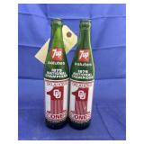 2 - Vintage 7-UP Bottles