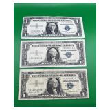 3 - 1957 Star Note Silver Cert