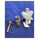 Cross Stitched Angel - Vintage Toy - Coin Bank