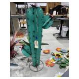 Metal Painted Yard Art - Cactus 41"
