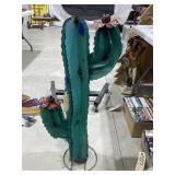 Metal Painted Yard Art - Cactus 35"