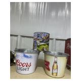 3pc - Metal Beer Buckets - Can
