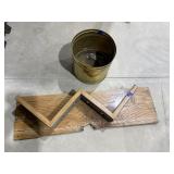 Rustic Wine Rack w/Metal Planter