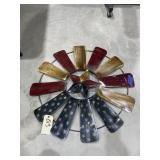 Metal Wall Hanging Patriotic 30"Dia