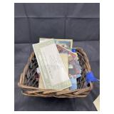 Basket w/Postcards