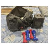 Duffle Bag w/2lb Weights & Heater