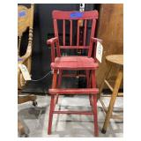Vintage Wooden High Chair - no tray
