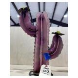 Metal Painted Yard Art Cactus 17"