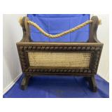 Vintage Wooden Magazine Rack
