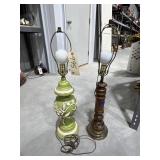 2 - Large Table Lamps - no shades