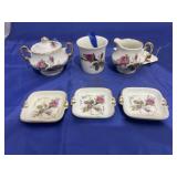 6 Pcs - Mini Ash Trays - Creamer - Sugar - Cup