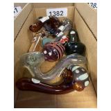 Box of Assorted Glass Pipes