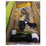 Box of Assorted Glass Pipes