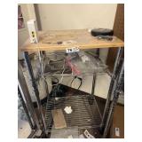 Roll Around Metal Rack w/Wood Top