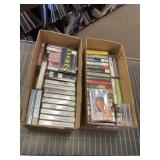 2 Boxes - Assorted Cassette Tapes