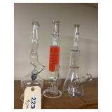 3 - Large Glass Water Pipes