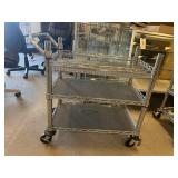 3-Shelf Metal Rolling Cart