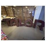 Metal Channel Lighted Letters "TAILOR" 33"H