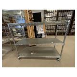 Metal Wire Rolling Shelving Unit