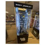 Body Vibe Lighted  Display Case w/ Lots of Jewelry
