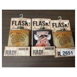 3 - 8oz Drinking Flasks