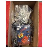 Box of Assorted Pins & Keychains