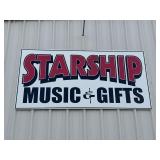 Starship Music & Gifts Sign 4ft x 8ft