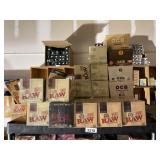 Shelf Full of Boxes Rolling Papers & Cones