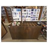 Wooden Poster Storage Bin w/Posters