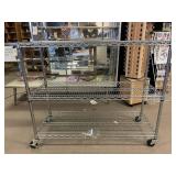 Metal Wire Rolling Shelving Unit