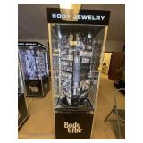 Body Vibe Lighted  Display Case w/ Lots of Jewelry