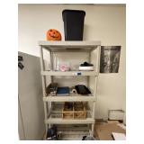 5- Shelf Plastic Shelving Unit w/Contents