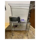 Wire Shelving Unit & GE Toaster Oven
