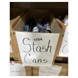 Box of Stash Cans & Storage Insoles