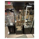 Lighted Glass Display Cabinet 18"L x 18"W x 72"