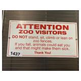 Attention Metal Sign