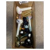 Box of Assorted Glass Pipes