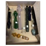 Box of Assorted Glass Pipes