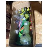 Box of Assorted Water Pipes & More