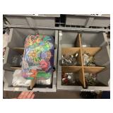 Bin of Glass Stoppers & Baggies