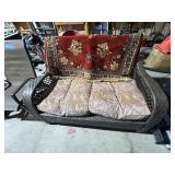 Wicker Loveseat w/Rug