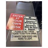 3 - Assorted Metal Signs