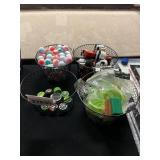 4 - Baskets of Silicone Containers & Mini Bowls